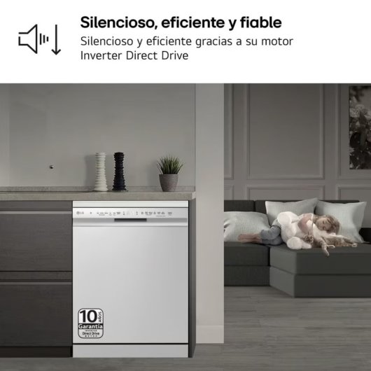 LG QuadWashTM DF243FW.ABWQEES Lavavajillas Capacidad 14 Cubiertos D Blanco