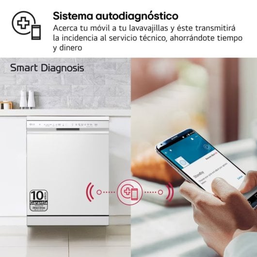 LG QuadWashTM DF243FW.ABWQEES Lavavajillas Capacidad 14 Cubiertos D Blanco