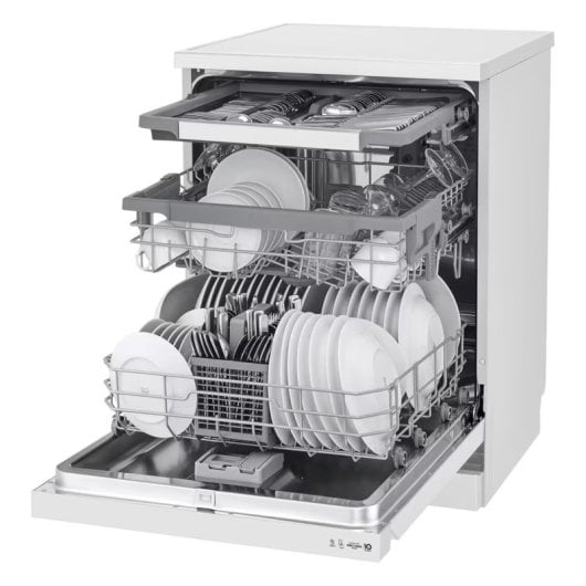 LG QuadWashTM DF243FW.ABWQEES Lavavajillas Capacidad 14 Cubiertos D Blanco