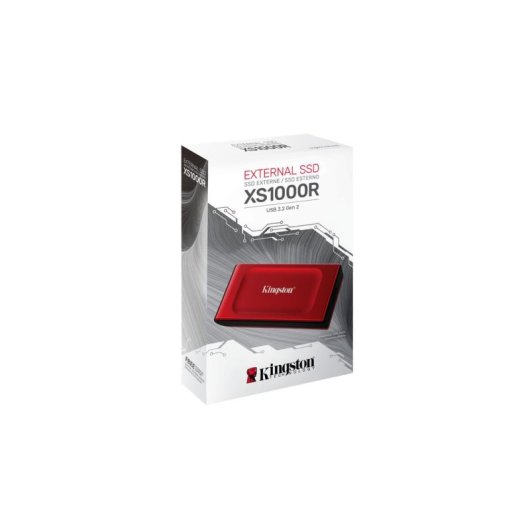 Disco Duro Kingston XS1000 2TB SSD Externo USB 3.2 Gen 2 Rojo 1050 MB/s