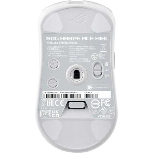 ASUS ROG Harpe Ace Mini Mouse da gioco Ambidestro RF Wireless + Bluetooth + USB Type-C Ottico 42000 DPI