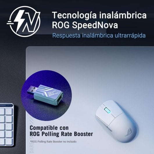ASUS ROG Harpe Ace Mini Mouse da gioco Ambidestro RF Wireless + Bluetooth + USB Type-C Ottico 42000 DPI
