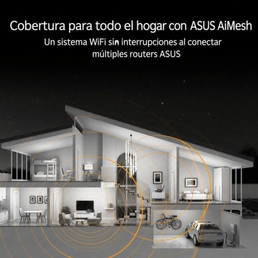 ASUS TUF-BE3600 Router WiFi 7 Gigabit Ethernet Dual Band Preto