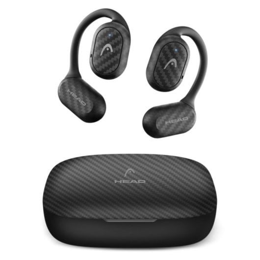 Head Open Ear Auriculares Inalámbricos Deportivos con Autonomía 6+24h, Asistentes de Voz, Ipx4 Negro