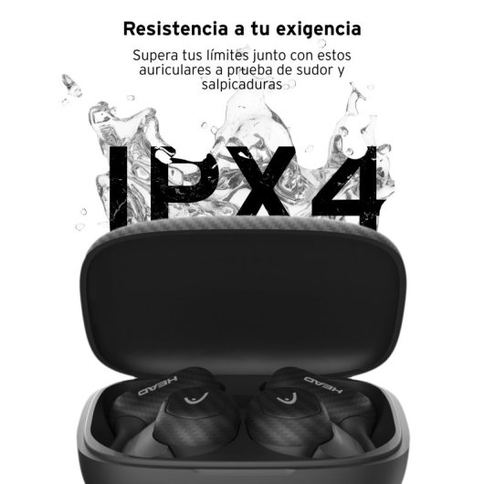 Head Open Ear Auriculares Inalámbricos Deportivos con Autonomía 6+24h, Asistentes de Voz, Ipx4 Negro