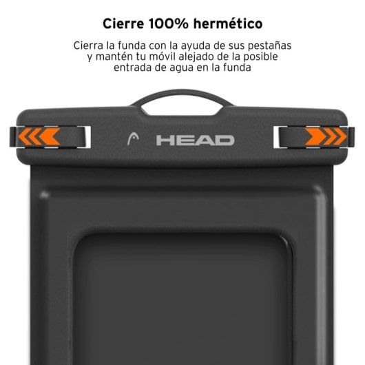 Head Funda Flotante Impermeable Universal, Bolsa Estanca Flotante IPX8 para Móvil Hasta 6.8" Negro