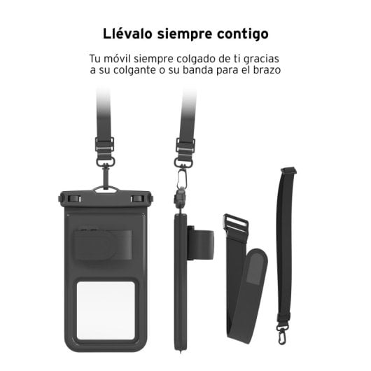 Head Funda Flotante Impermeable Universal, Bolsa Estanca Flotante IPX8 para Móvil Hasta 6.8" Negro