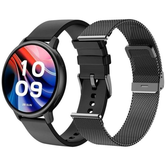 SPC Smartee Duo Classic Bluetooth 44,5mm Noir Taille Unique IP68 SpO2 Cardiofréquencemètre