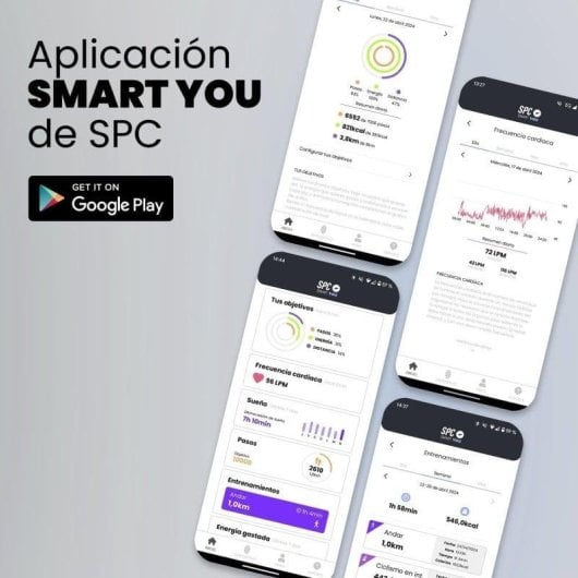 SPC Smartee Duo Classic Bluetooth 44mm AMOLED Preto Tamanho Único IP68 SpO2 Chamada Bluetooth