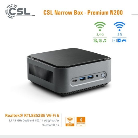 CSL Mini PC Narrow Box Premium Intel N200/8GB/4TB SSD