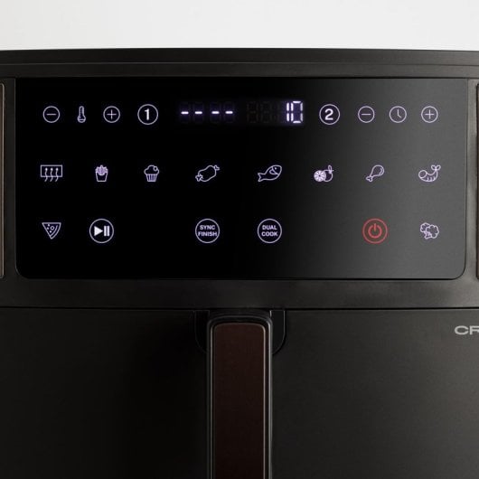 Create Air Fryer Dual Freidora de Aire 10L con Separador 2400W Negro