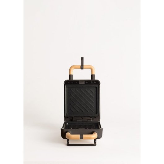 Create Stone Studio Sandwichera Grill Y Gofrera Intercambiable Individual 600W Negro