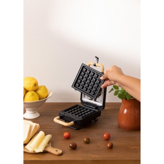 Create Stone Studio Sandwichera Grill Y Gofrera Intercambiable Individual 600W Negro