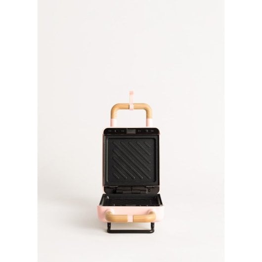 Create Stone Studio Sandwichera Grill Y Gofrera Intercambiable Individual 600W Rosa Pastel