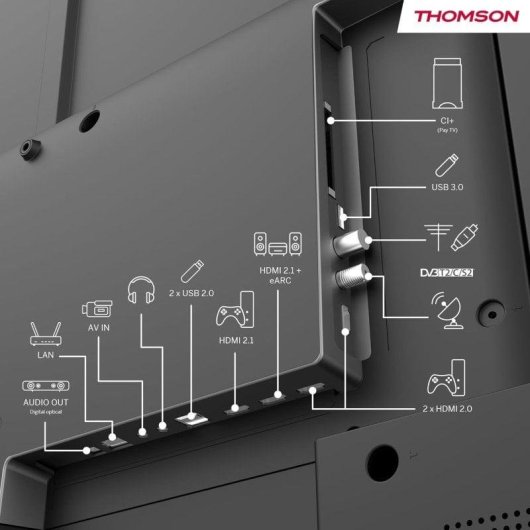 TV Thomson QLED Pro 50QG7C14 50" 4K UltraHD 144Hz Smart TV Google TV HDR10 Dolby Vision
