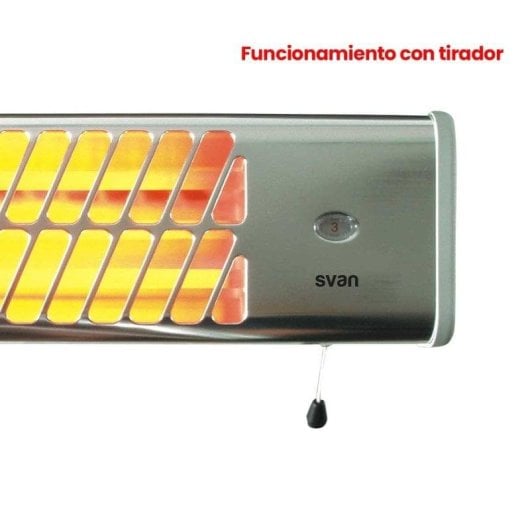 Poêle Électrique Halogène Svan SCEH1500HM 1 500W Orientable Montage Mural