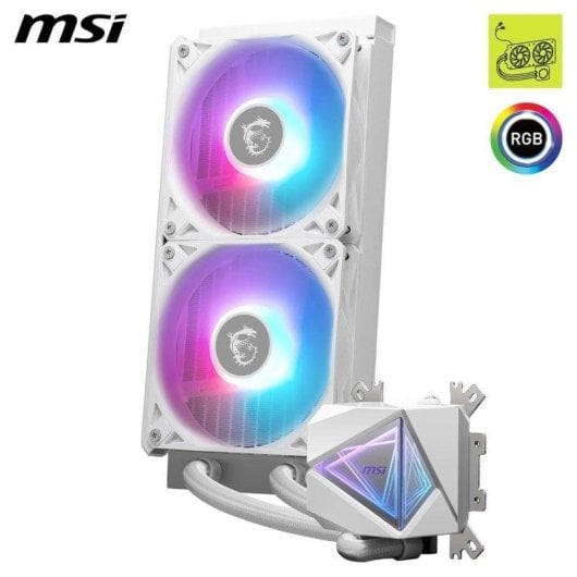 Refrigeração Líquida MSI MAG CORELIQUID I240 240mm 2 Ventoinhas ARGB Branco