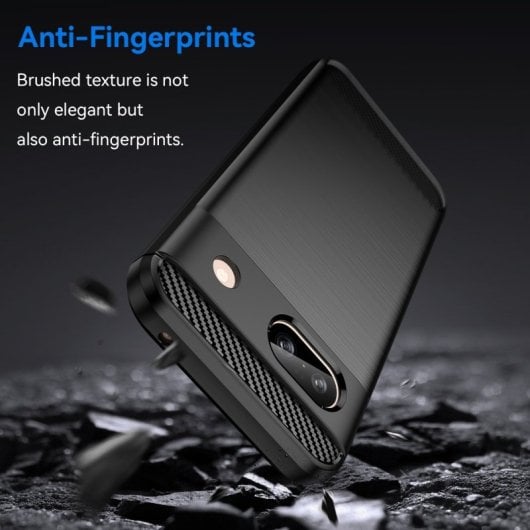 Max Power Digital Carbon Fiber Case für Google Pixel 8a, stoßfeste schwarze Silikonhülle