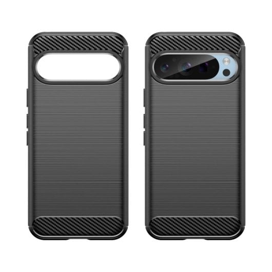 Custodia Max Power Digital Carbon Fiber per Google Pixel 9 Custodia antiurto in silicone nero