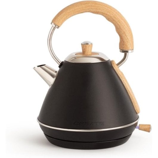 Create Kettle Retro Hervidor de Agua Eléctrico 1L 1200W Negro