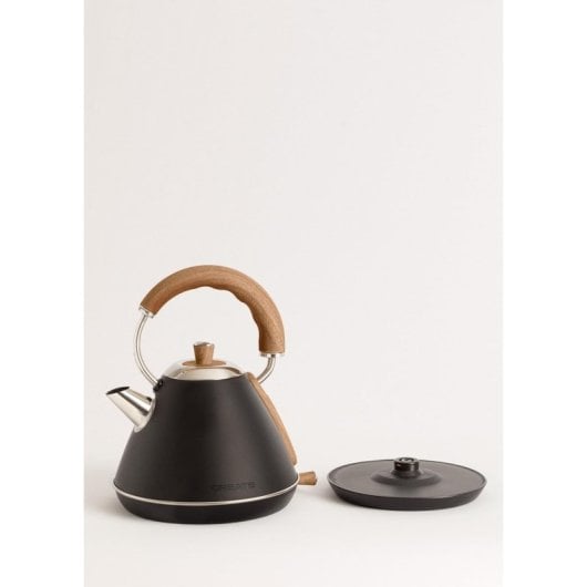 Create Kettle Retro Hervidor de Agua Eléctrico 1L 1200W Negro