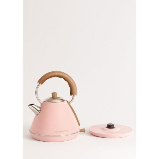 Create Kettle Retro Hervidor de Agua Eléctrico 1L 1200W Rosa