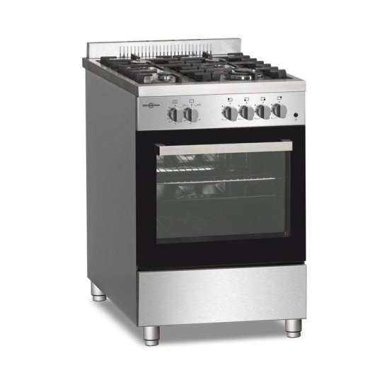 Cocina Vitrokitchen PF6060IB Gas Butano 4 Fuegos 60x60cm Acero Inoxidable