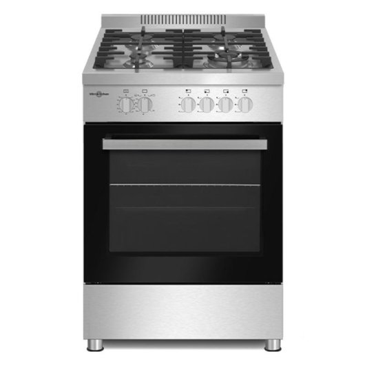 Cocina Vitrokitchen PF6060IB Gas Butano 4 Fuegos 60x60cm Acero Inoxidable
