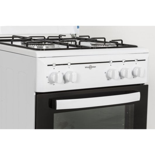 Vitrokitchen CB5535BN Fogão a Gás Natural 3 Queimadores com Forno Elétrico Branco