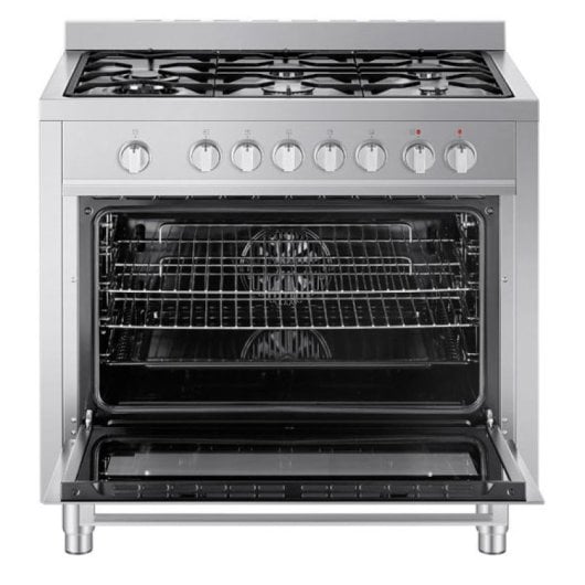 Vitrokitchen ST9060IB Cocina a Gas Butano 5 Fuegos con Horno Eléctrico 90cm