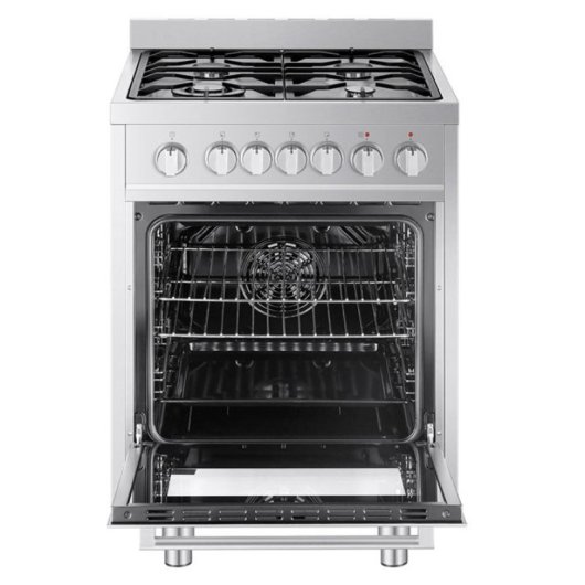 Vitrokitchen ST6060IB Cocina a Gas Butano 4 Fuegos con Horno Eléctrico 60cm