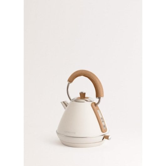 Create Kettle Retro Hervidor de Agua Eléctrico 1L 1200W Blanco