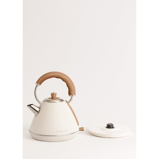 Create Kettle Retro Hervidor de Agua Eléctrico 1L 1200W Blanco