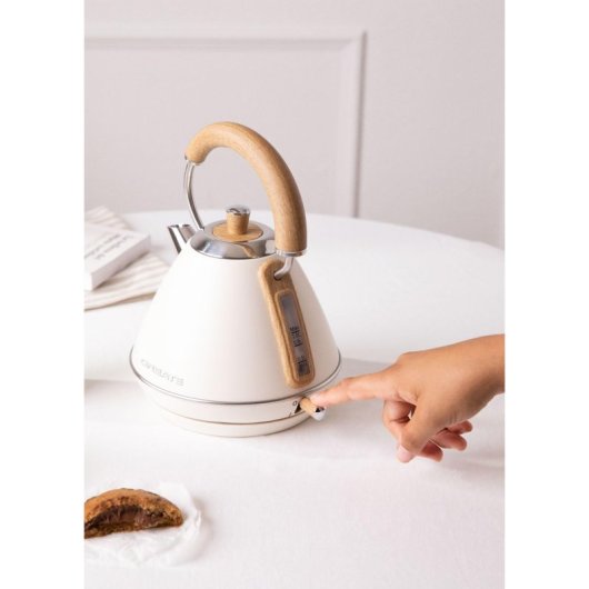 Create Kettle Retro Hervidor de Agua Eléctrico 1L 1200W Blanco