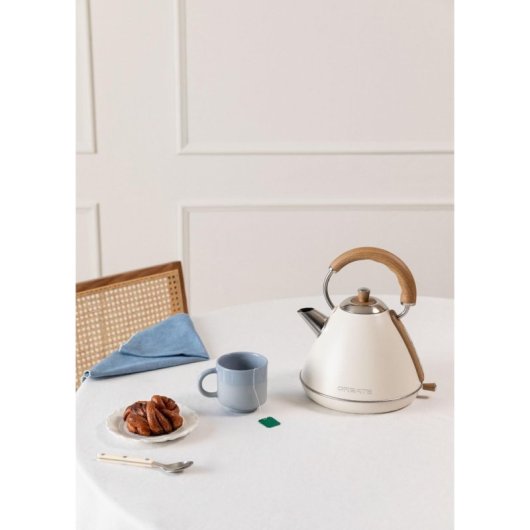 Create Kettle Retro Hervidor de Agua Eléctrico 1L 1200W Blanco