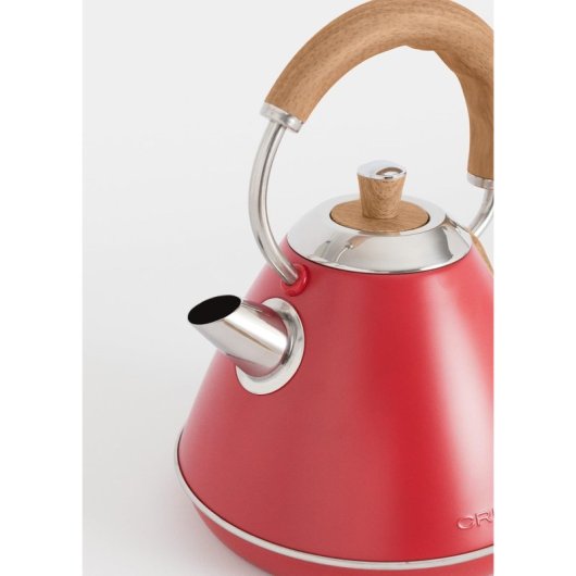 Create Kettle Retro Hervidor de Agua Eléctrico 1L 1200W Rojo
