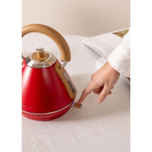 Create Kettle Retro Hervidor de Agua Eléctrico 1L 1200W Rojo