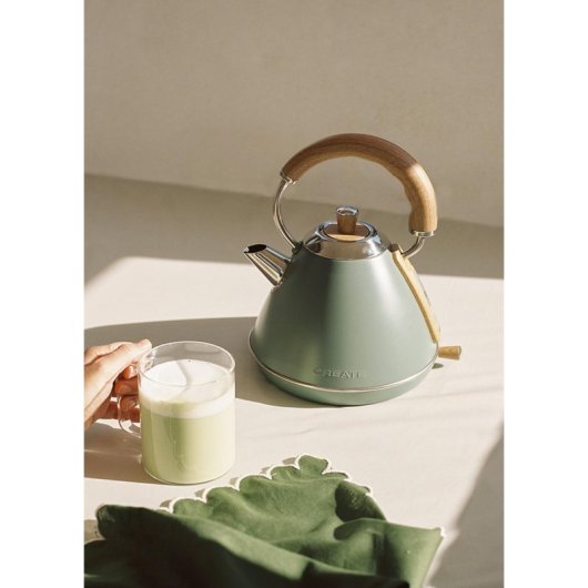 Create Kettle Retro Hervidor de Agua Eléctrico 1L 1200W Sage