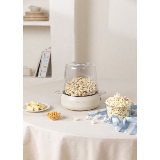 Create Popcorn Maker Studio Máquina de Palomitas con Fundidor de Mantequilla 500W Blanco Roto