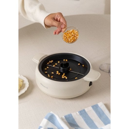 Create Popcorn Maker Studio Máquina de Palomitas con Fundidor de Mantequilla 500W Blanco Roto