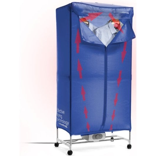 InnovaGoods Dupledry Blau Tragbarer elektrischer Trockner mit 2 Höhen 1200W