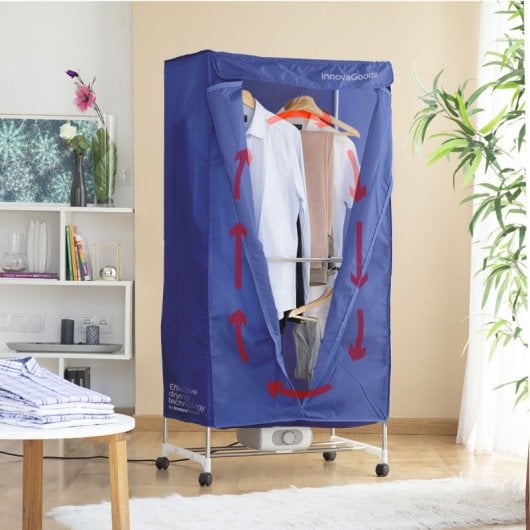 InnovaGoods Dupledry Blau Tragbarer elektrischer Trockner mit 2 Höhen 1200W