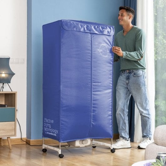 InnovaGoods Dupledry Blau Tragbarer elektrischer Trockner mit 2 Höhen 1200W