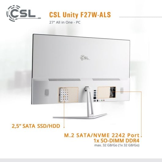 CSL All In One PC Unity F27W-ALS Intel N200/32 GB/2TB SSD/27" Layout Francés