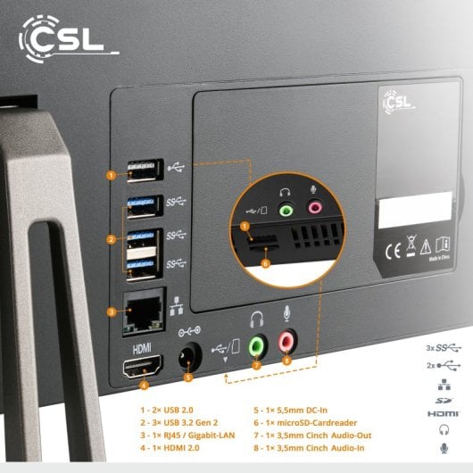 CSL All In One PC Unity F27B-ALS Intel N200/16 GB/256GB SSD/27" Layout Francés