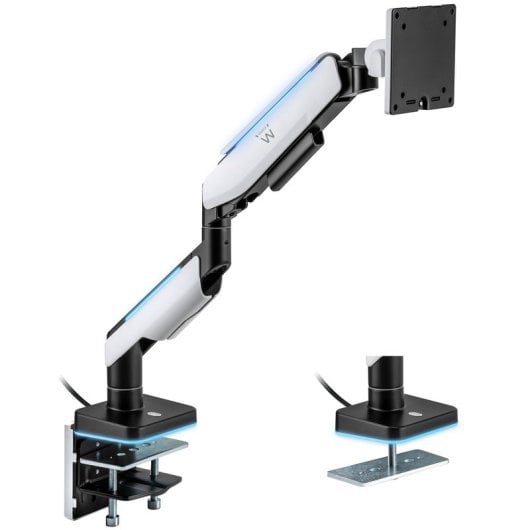 Ewent EW1509 Monitorständer bis 49" mit RGB-Beleuchtung VESA 100x100 Max. 20Kg Schwarz/Hellgrau