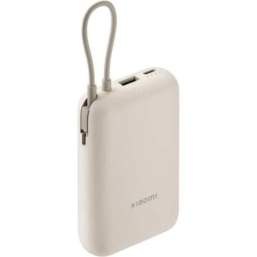 Xiaomi Powerbank 10000mAh com Cabo Integrado Bege