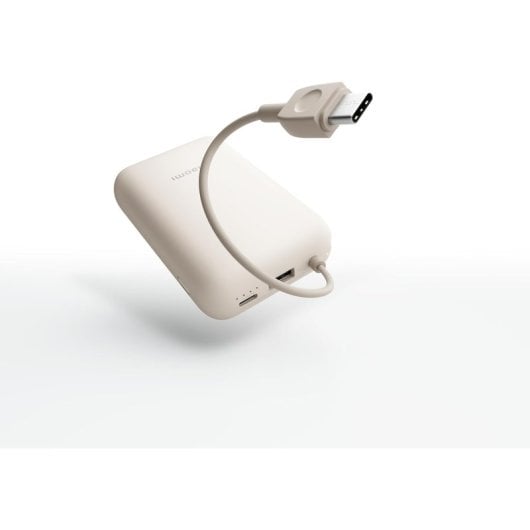 Xiaomi Powerbank 10000mAh com Cabo Integrado Bege