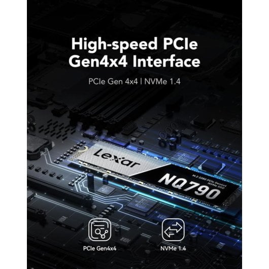 Lexar NQ790 1 TB SSD-Festplatte 7000 MB/s NVMe PCIe 4.0 M.2 Gen4