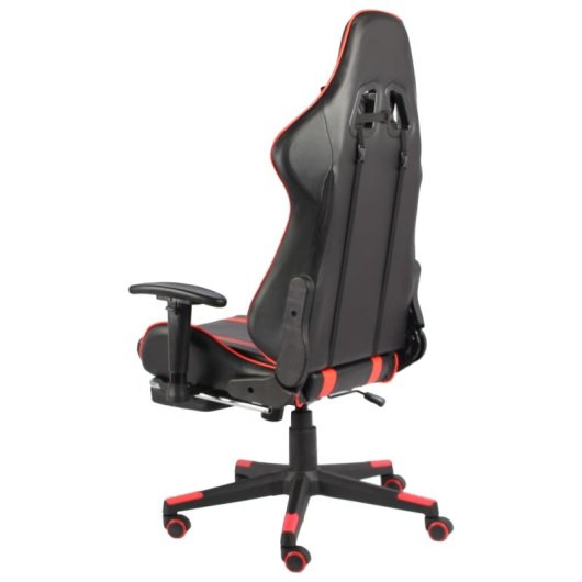 VidaXL Power Gaming Chair avec repose-pieds inclinable rouge